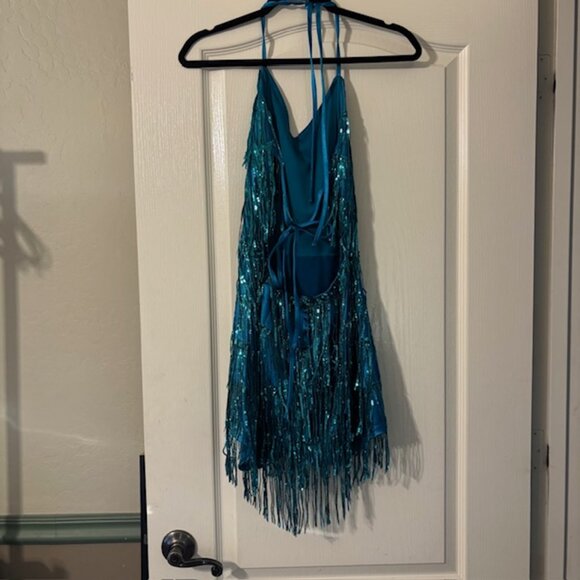 NEW Sequin Fringe Romper, Sparkly Glitter Metallic romper For Women SZ S - Picture 4 of 9